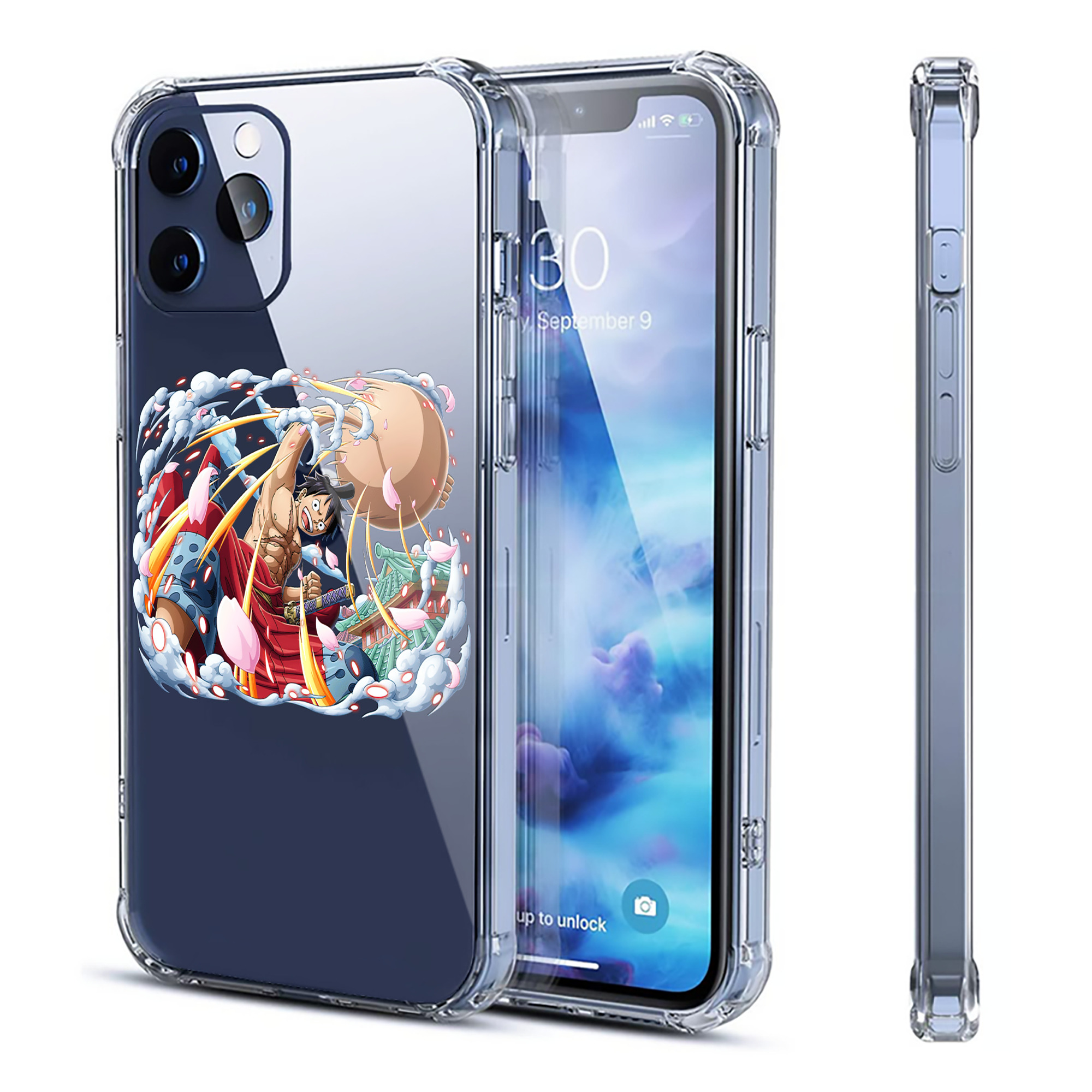 （画像用） ワンピース モンキー・D・ルフィ ONE PIECE Monkey D. Luffy 【iPhone 12シリーズ対応】透明スマホケース（クリアソフトケース）